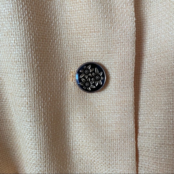 Vintage Yellow Sunflower Button Blazer Spring Jacket - Picture 4 of 9